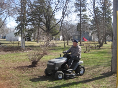 Dennis heading to the barn